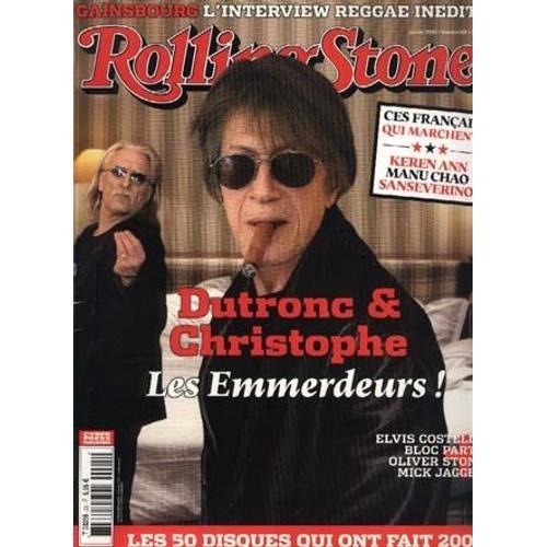 Rolling Stone  N 25 : Dutronc & Christophe/ Gainsbourg L Interview Reggae Indite/ Keren Ann & Stina Nordenstam/ M. Chao/ Sanseverino/ E. Costello/ Bloc Party/ M. Jagger/ 50 Disques 2004
