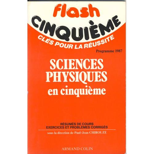Sciences Physiques En Cinquime - Programme 1987   de ren vento 