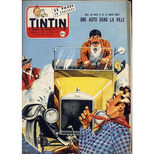 Tintin N 492 : Une Auto Dans La Ville