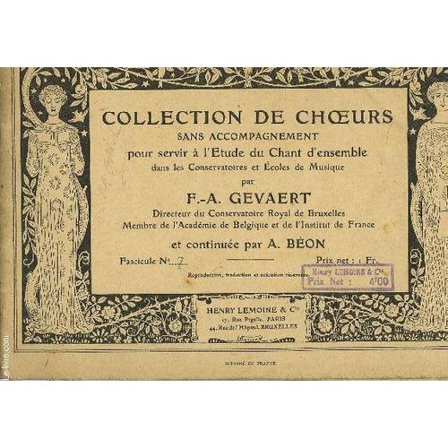 Collection De Choeurs   de GEVAERT F.A. / BEON A.