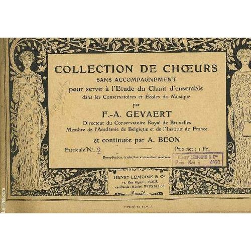 Collection De Choeurs   de GEVAERT F.A. / BEON A.