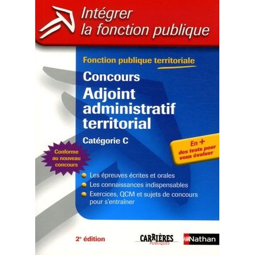 Concours Adjoint Administratif Territorial - Catgorie C   de Tuccinardi Pascal  Format Broch 