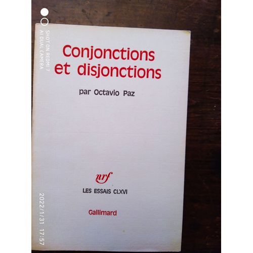 Conjonctions Et Disjonctions   de octavio paz  Format Broch 