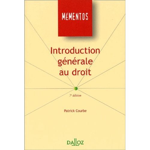 Introduction Gnrale Au Droit    Format Broch 
