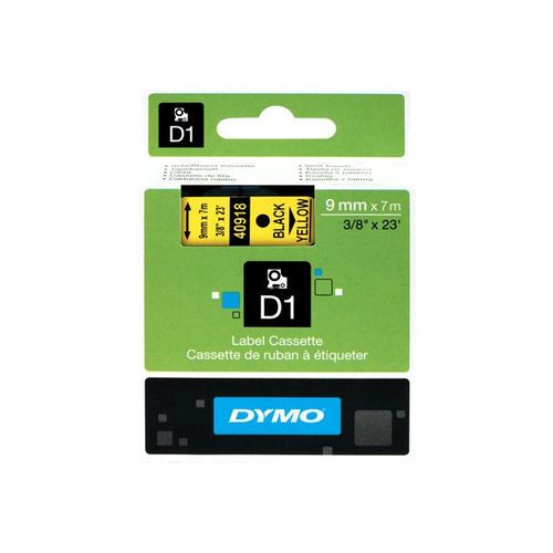 Dymo D1 - Ruban D'tiquettes Auto-Adhsives En Polyester - Noir Sur Jaune - Rouleau (0,9 Cm X 7 M) 1 Rouleau(X) - Pour Labelmanager