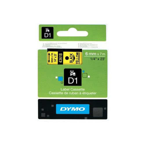 Dymo D1 - tiquettes - Noir Sur Jaune - Rouleau (0,9 Cm X 7 M) 1 Rouleau(X) - Pour Labelmanager; Labelpoint
