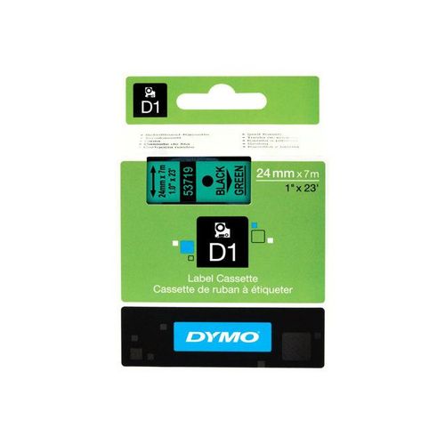 Dymo D1 - tiquettes - Noir Sur Vert - Rouleau (2,4 Cm X 7 M) 1 Rouleau(X) - Pour Labelmanager; Labelpoint