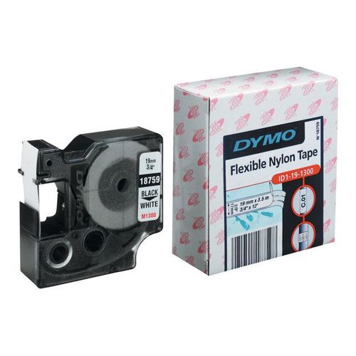 Dymo Rhinopro - Ruban En Nylon Flexible - Blanc - Roll (1.9 Cm X 3.5 M) 1 Rouleau(X) - Pour Dymo Ilp219; Rhino 4200, 6000, 6000 Hard Case Kit; Rhinopro 3000, 5000