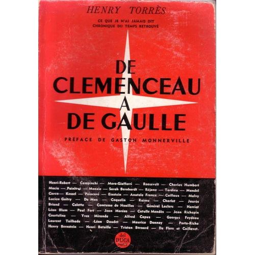De Clemenceau  De Gaulle   de henry torres