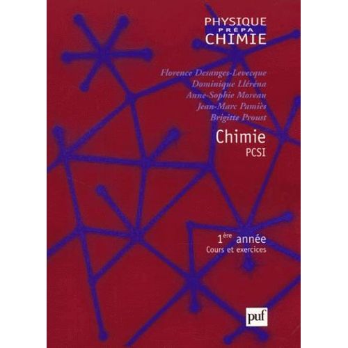 Chimie Pcsi 1ere Annee - Cours Et Exercices   de Jean-Marc Pamies  Format Broch 