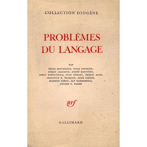 Diogne. Revue Trimestrielle. N 51 - Problmes Du Langage. Benveniste, Chomsky, Jakobson, Martinet   de DIOGENE N 51