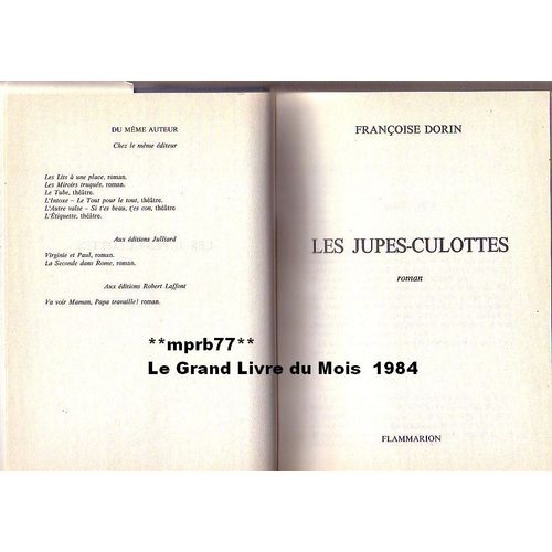 Les Jupes Culottes   de franoise dorin 