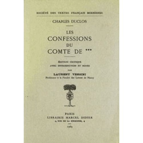 Les Confessions Du Comte De C    Format Grand Format 