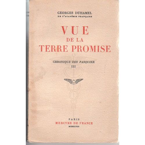 Vue De La Terre Promise   de georges duhamel 