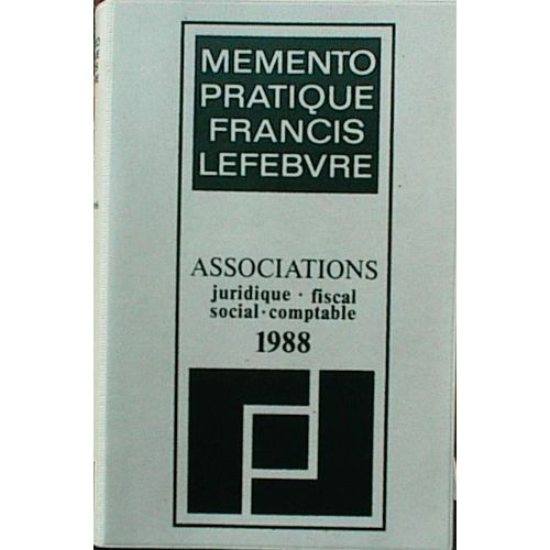 Mémento pratique Francis Lefebvre Associations à jour au 15 avril