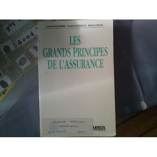 Les Grands Principes De L'assurance   de Franois Couilbault  Format Broch 