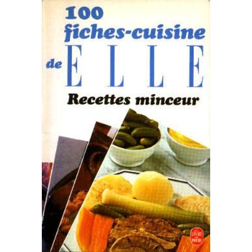 Recettes Minceur, 100 Fiches Cuisines De Elle   de Elle  Format Poche 