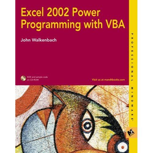 Excel 2002 Power Programming With Vba   de John Walkenbach 