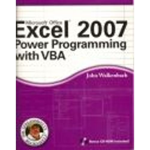 Excel 2007 Power Programming With Vba   de John Walkenbach 