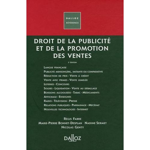 Droit De La Publicit Et De La Promotion Des Ventes   de Fabre Rgis  Format Broch 