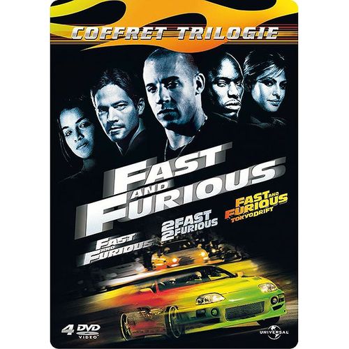 Fast And Furious - Coffret Trilogie : Fast And Furious + 2 Fast 2 Furious + Fast & Furious : Tokyo Drift - Pack Collector Botier Steelbook