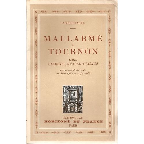 Mallarm  Tournon.   de gabriel faure 
