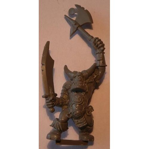 Figurine Orc - Guerrier Orc  La Hache Et Au Sabre - Pour Jeux De Rles Donjons Et Dragons D&d Ad&d Warhammer