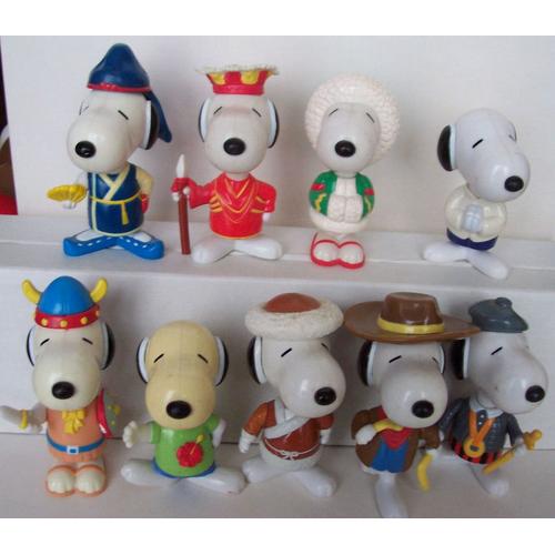 Figurines Snoopy Lot de 9 personnages Mac Do' | Rakuten