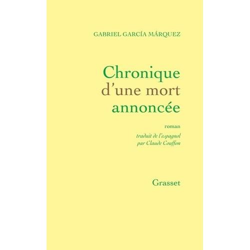 Chronique D'une Mort Annonce    Format Grand Format 