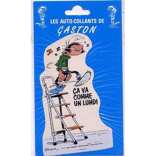 Gaston Lagaffe - Auto-Collant Humour - 11 X 20 Cm