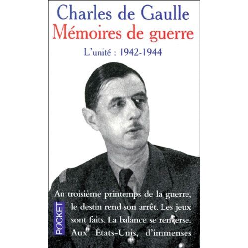Memoires De Guerre - Tome 2, L'unit, 1942-1944   de Gaulle Charles de  Format Poche 