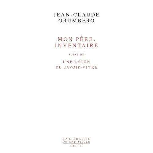 Mon Pre - Inventaire Suivi De Une Leon De Savoir-Vivre    Format Grand Format 