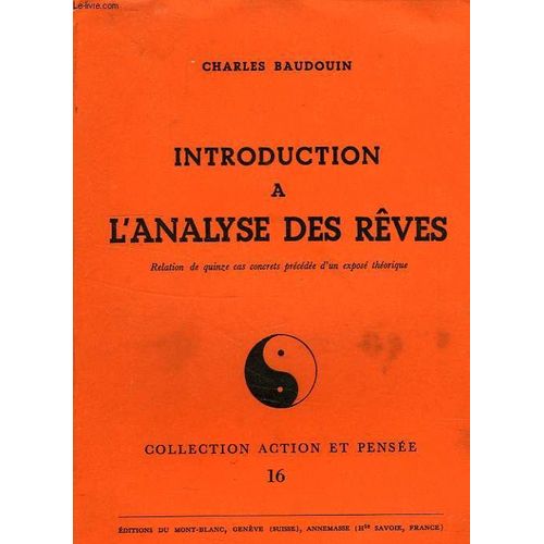 Introduction A L'analyse Des Reves   de Baudouin Charles