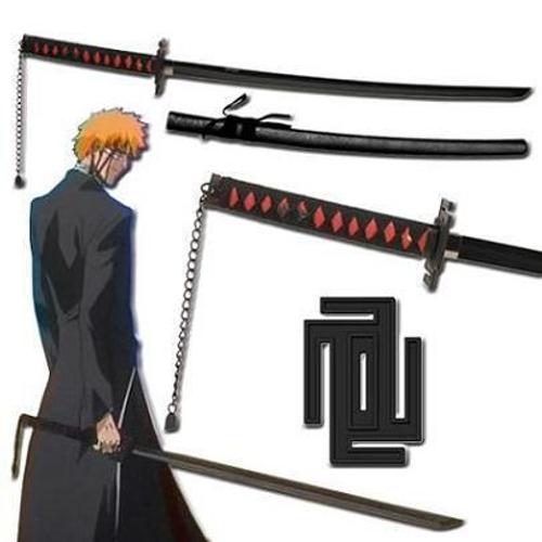 KATANA ÉPÉE BLEACH ICHIGO TENSA ZANGETSU AVEC FOURREAU Rakuten