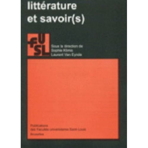 Littrature Et Savoir(S)    Format Grand Format 
