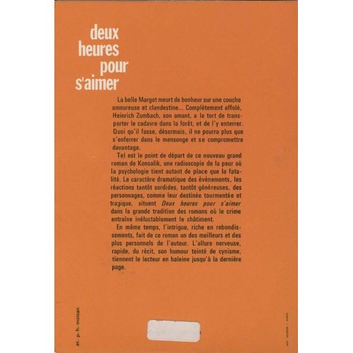 Deux Heures Pour S'aimer   de Konsalik, Heinz  Format Beau livre 