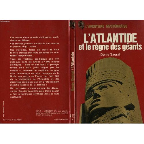 L' Atlantide Et Le Regne Des Geants   de denis saurat  Format Broch 