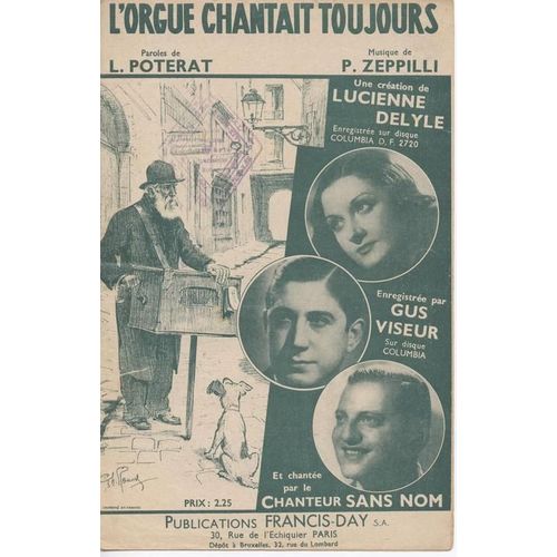Lucienne Delyle - L'orgue Chantait Toujours - 1940