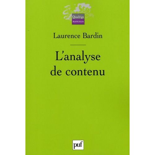 L'analyse De Contenu    Format Broch 