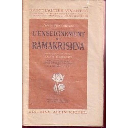 L'enseignement De Rmakrishna. Paroles Groupes Et Annotes Par Jean Herbert   de RAMAKRISHNA 