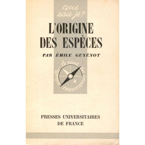 L'origine Des Espces   de mile guynot  Format Poche 