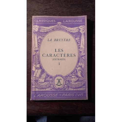 Les Caracteres T.1 Extraits   de la bruyre 