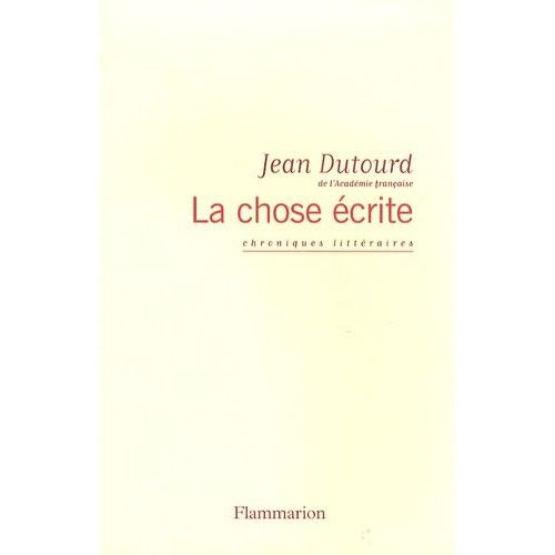 La Chose crite    Format Broch 