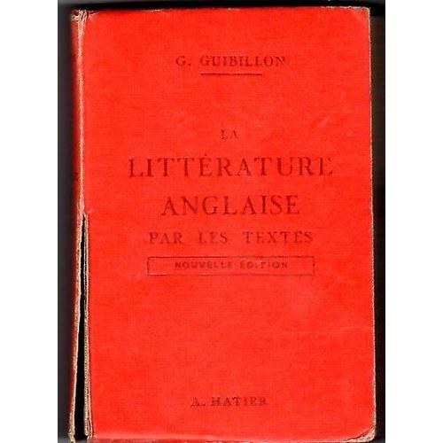 La Litterature Anglaise Par Les Textes | Rakuten