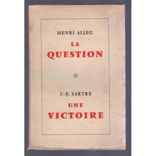 La Question (Alleg), Une Victoire(Sartre)    Format Broch 