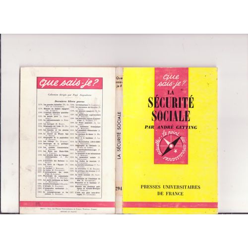 La Scurit Sociale   de Getting Andre  Format Poche 