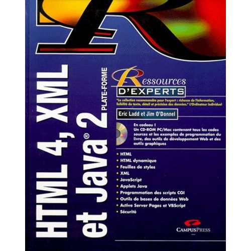 Programmation Internet, Html 4, Xml Et Java 2. Avec Cd-Rom   de Collectif  Format Reli 
