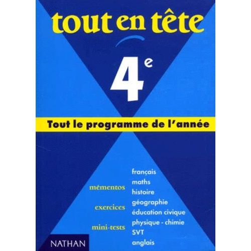Tout En Tte 4me - Tout Le Programme De L'anne   de Collectif  Format Broch 