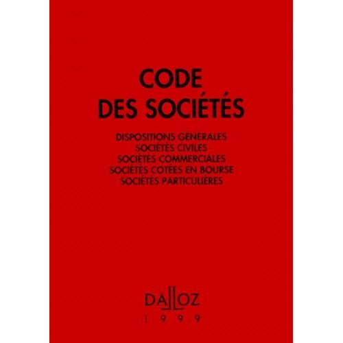 Code Des Socits 1999   de Dalloz  Format Reli 
