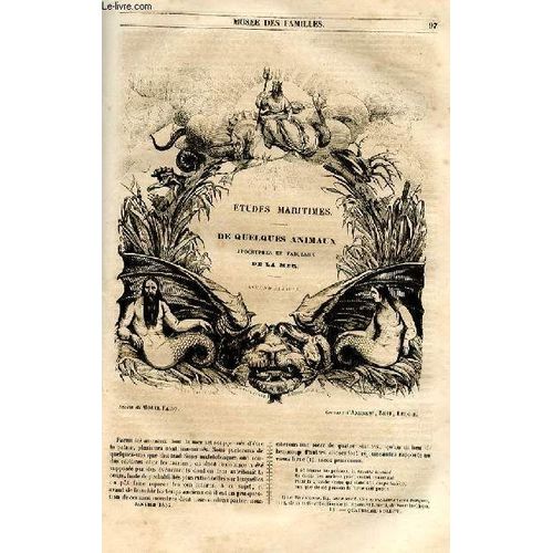 Le Muse Des Familles - Lecture Du Soir - 1re Srie - Livraison N13 - Etudes Maritimes De Quelques Animaux Apocryphes Et Fabuleux De La Mer, Second Article Apr Jules Lecomte